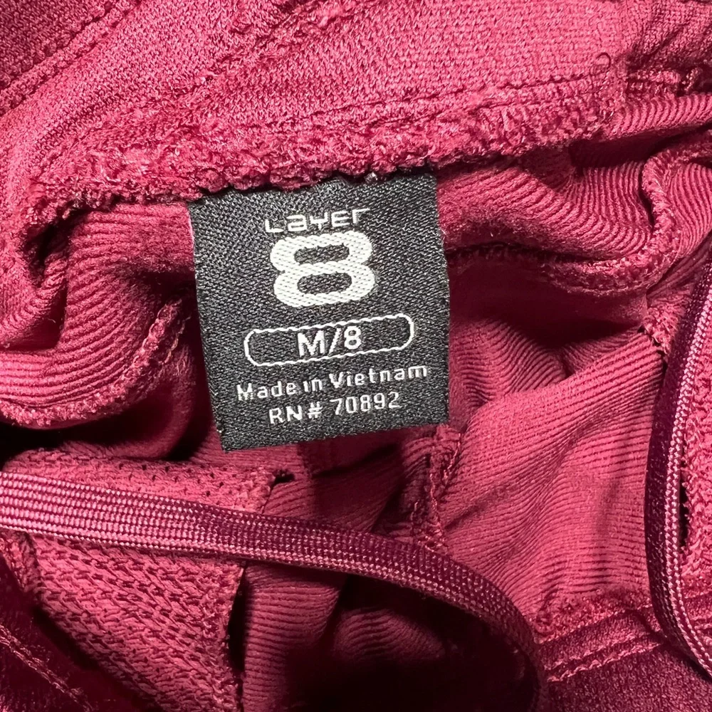 Layer 8 Kids Maroon and Neon Orange Joggers